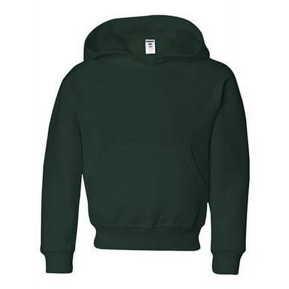 Jerzees Big Boys Drawcord Pullover Hooded Sweatshirt, Forest Green, Medium