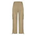 thumbnail image 4 of Women's Y2K Cargo Pants: High Waist Wide-Leg Tactical Pants with 6 Pockets - Lightweight Streetwear Hiking Fashion, 4 of 8