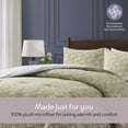 thumbnail image 5 of Virtu Comforter Sets, All Season Lightweight Botanical Queen Comforter Set, 3-Pc Bedding Sets, Olive Green/White, 5 of 8