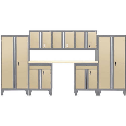 Sandusky 8-Piece Modular Garage Welded Storage System, 79"H x 18"D x 162"W by Sandusky