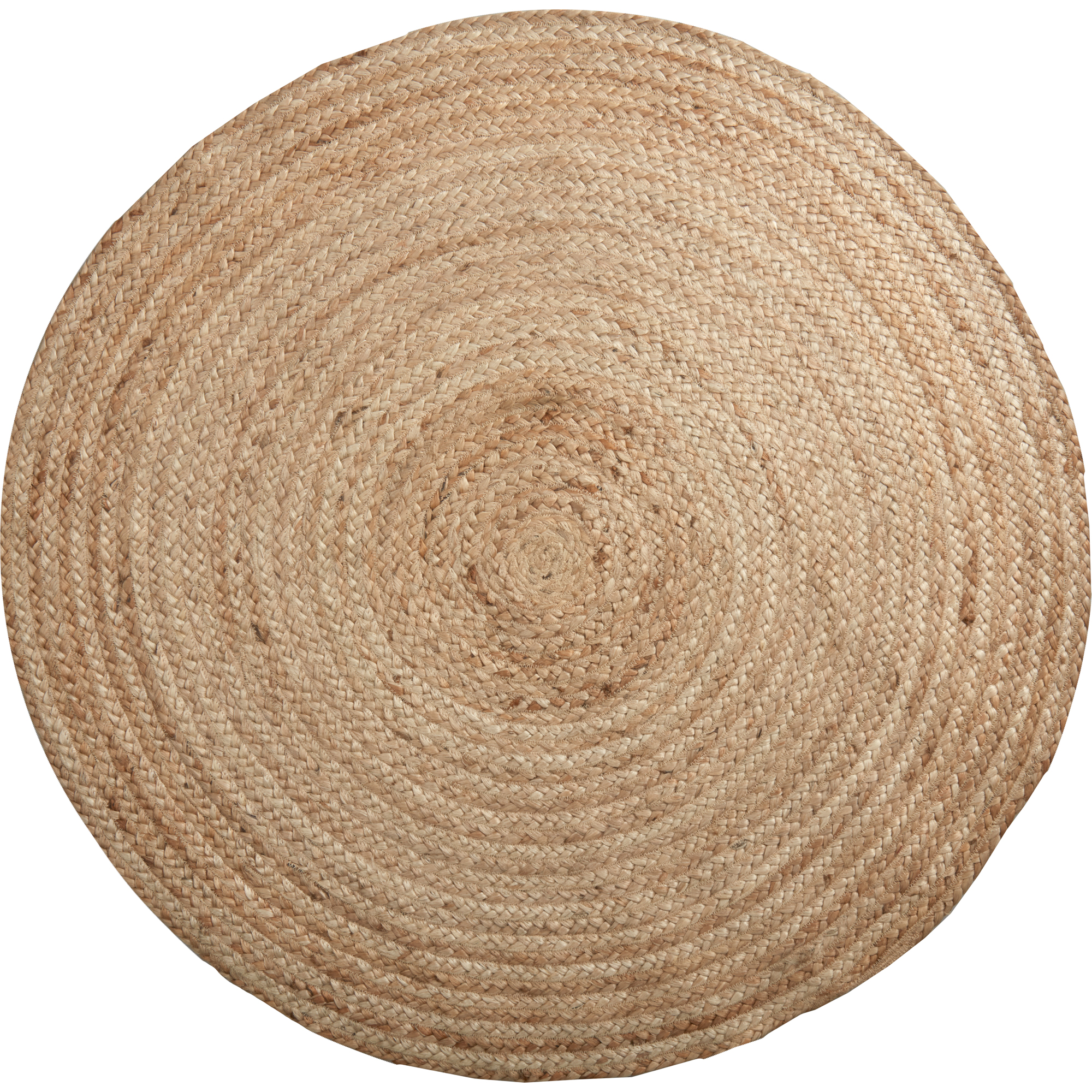 VHC Brands Farmhouse Coastal Flooring Harlow Natural Jute Area Rug w/Non-Slip Pad- 3' Round, Tan