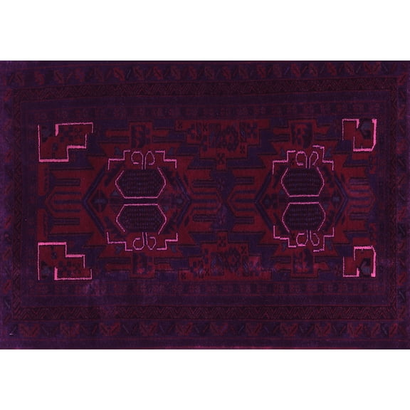 Ahgly Company Indoor Rectangle Persian Pink Traditional Area Rugs, 5' x 7'