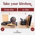 thumbnail image 2 of Cuisinel Lid & Dish Kitchen Rack Organizer 7-Tier Pan Organizer, Matte Black 2-Pack, 2 of 6
