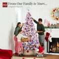 thumbnail image 4 of Best Choice Products 9ft Pre-Lit Lavender Christmas Pine Tree w/ Flocked Branches, 900 Warm-White Lights, 4 of 8