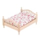thumbnail image 5 of Mini cama doble para casa de muñecas 1:12, detalles exquisitos realistas, muebles para casa de muñecas, cama doble para regalos de casa de muñecas 1:12, 5 of 8