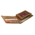 thumbnail image 5 of MARSHAL Mens RFID Blocking Leather Western Wallet  Cowboy Style Bifold with Charging Bull Design Tan, 5 of 6