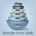 thumbnail image 4 of Cook with Color 12-Piece Mixing Bowl Set with Non-Slip Silicone Base and Transparent Lids, Blue, 4 of 8