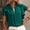 Green women v neck blouse a1, variant on Women V Neck Short Sleeve Blouse Ruffle Hem Casual Tops Solid Color Basic Shirts Summer Travel Outfit, Black S