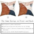 thumbnail image 5 of Boho Blue Orange Pink Pillow Covers 18x18 Set of 2 Modern Abstract Geometric Print Decorative Throw Pillows Mid Century PillowCase Square Cotton Farmhouse Cushion Case Decor for Couch Sofa Bed, 5 of 6
