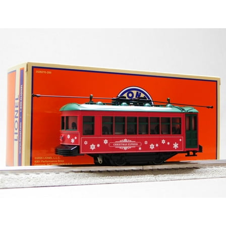 LIONEL CHRISTMAS LIGHTED TROLLEY O GAUGE 2535060