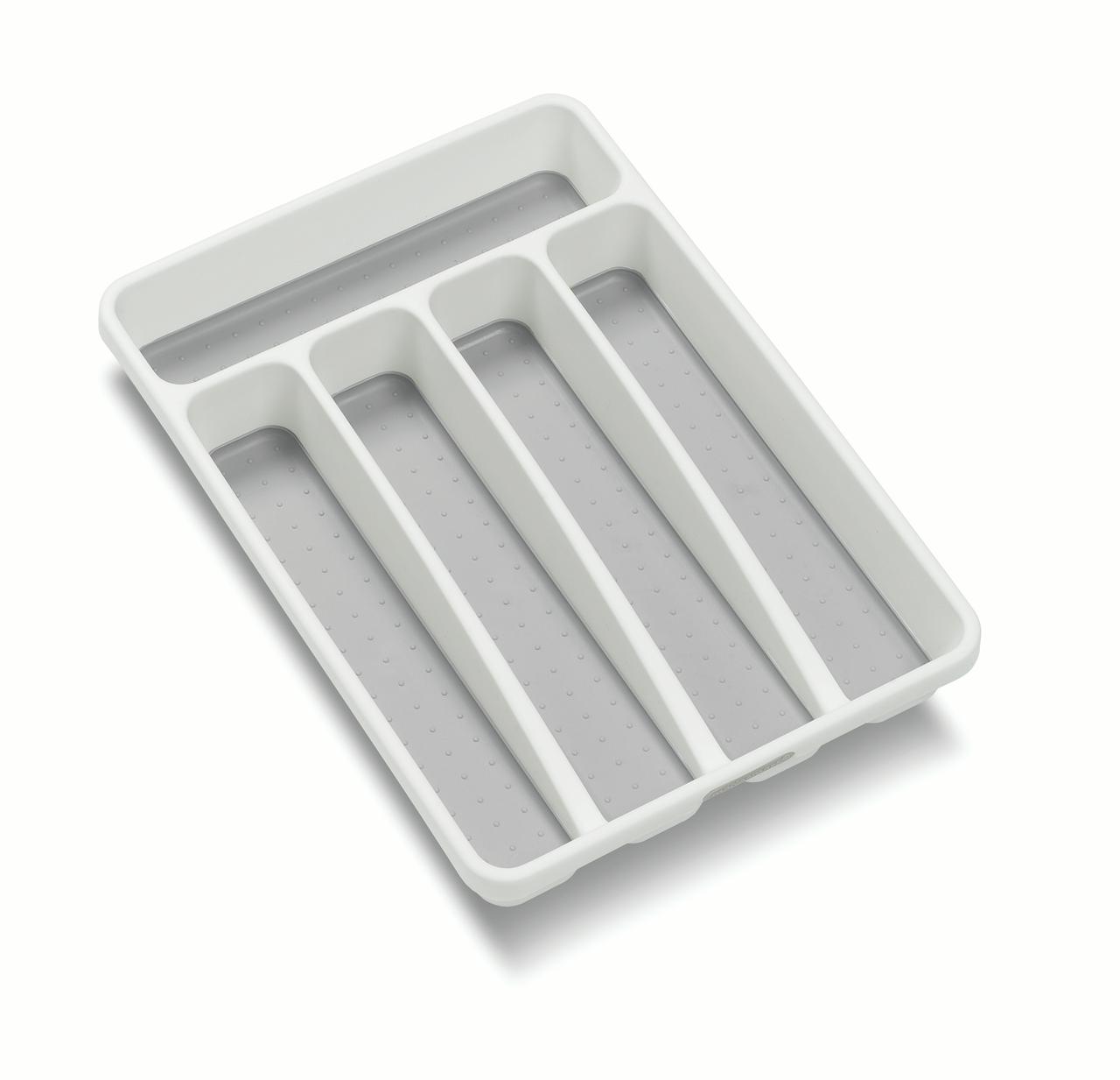 Madesmart Classic Mini Silverware Tray with 5 Compartments, White
