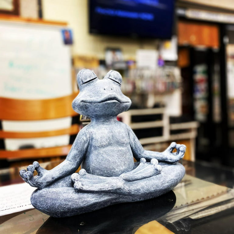 Goodeco 12.5 L×10 H Meditating Yoga Frog Statue - Gifts for Women/Mom,  Zen Garden Frog Figurines for Home and Garden Decor, Frog Decorations Gift
