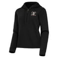 thumbnail image 2 of Women's Antigua  Black Anaheim Ducks Contemporary Quarter-Zip Hoodie, 2 of 3
