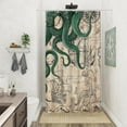 thumbnail image 4 of Stall Vintage Green Nautical Octopus Shower Curtain Mermaid Funny Ocean Kraken Shower Curtains for Bathroom Cool Anchor Coastal Map Waterproof Fabric Bath Curtain Decor 36x 72, 4 of 6
