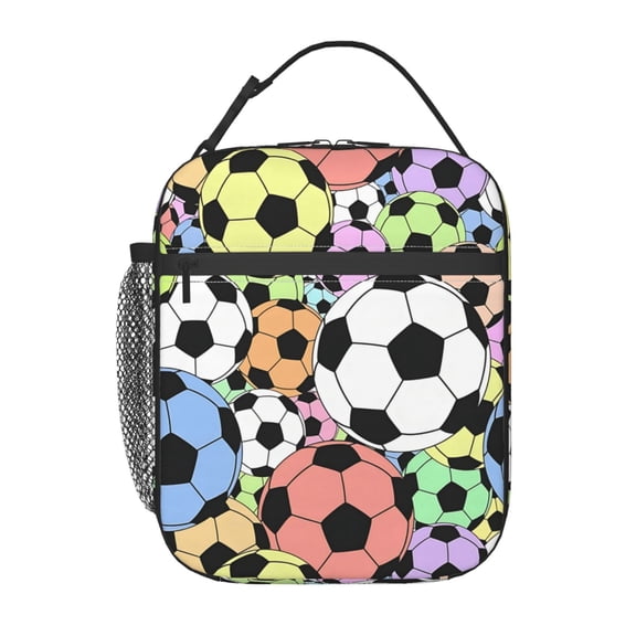Soccer Ball Lunch Bag Portable Thermal Lunch Box for Men and Women