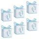 thumbnail image 1 of Caja de regalo de papel para dulces, decoración de caja de ceremonia de fiesta de cumpleaños, baby shower, bautizo, comunión, Navidad (50 unidades, azul) JAMW Sencillez, 1 of 5
