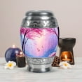 thumbnail image 5 of MUKTIVE Cherry Blossom Burial Urn for Human Ashes, Large 10 Inch Memorial Gift Urns for Parents, Peach Urns for Funeral, Butterfly Cremation Urn for Women (1 Large, 4 Keepsake), 5 of 7