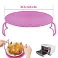 thumbnail image 5 of 3 PCS Microwave Folding Tray for Microwave Round Steamer Rack Steam Rack Steamer Rack Stand Round Microwave Grate Microwave Plastic Microwave Tray, Mi, 5 of 5