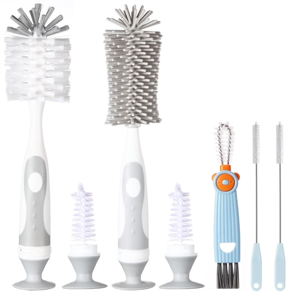 Set limpiador de biberones Ariseno 5 en 1 sin BPA (gris)