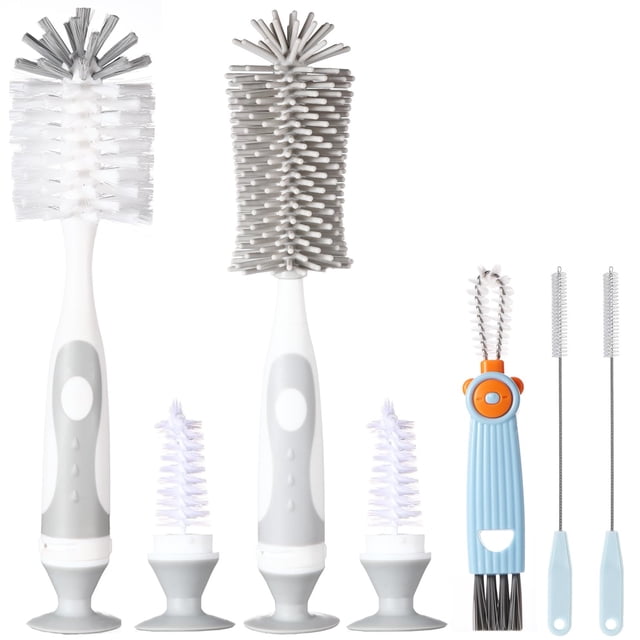 Set limpiador de biberones Ariseno 5 en 1 sin BPA (gris)