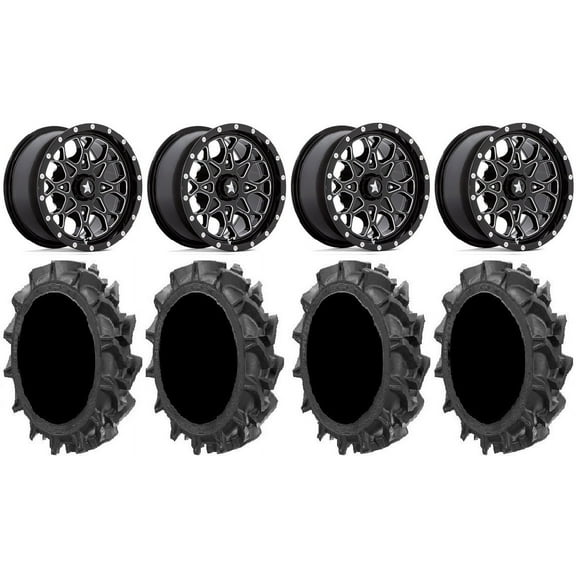 MSA Portal 16" Wheels Milled 30" MotoHavok Tires Sportsman RZR Ranger