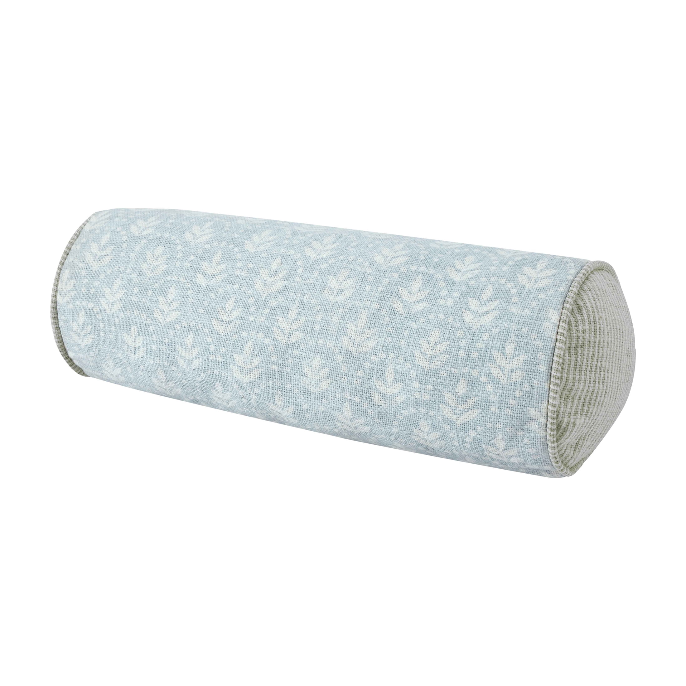 Beautiful 8" x 20" Hydrangea Block Print Bolster Decoration Pillow by Drew Barrymore