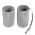 thumbnail image 7 of Portable Toothbrush Organizer Cases Traveling Toothbrush Holders Case Plastic Gray 7.60"x2.44"x2.24", 7 of 7