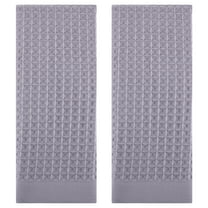 Unique Bargains Cotton Hand Towel Set of 2 Grey 14" x 30"