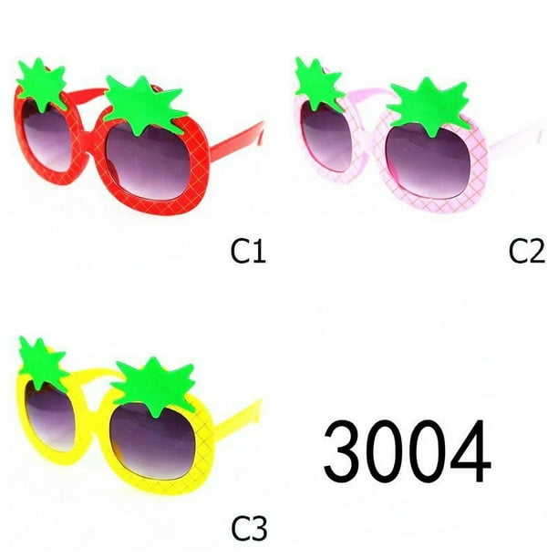 Gafas de sol para niños con dibujos de fresas y forma de piña, decorativas, para niños y niñas, 3001