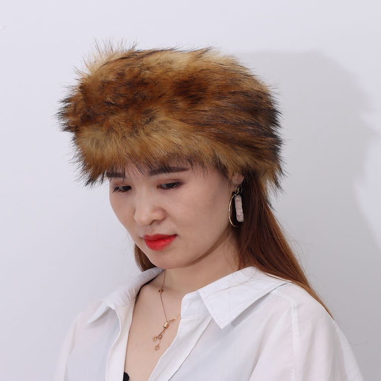Cozy Faux Fur Headband Earmuffs Hat malongji Women main image 2