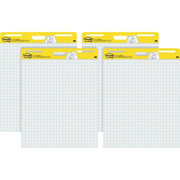 Postit SelfStick Easel Pads Value Pack, 25 x 30Inches, White Grid