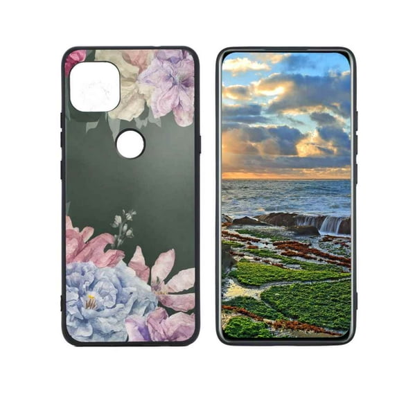 Compatible with Motorola G 5G Phone Case, Flowers s Case Men Women, Flexible Silicone Shockproof Case for Motorola G 5G