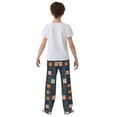 thumbnail image 5 of FORMRS Kids Pajama Pants with Pockets Size 11-12Y Boys Lounge Sleep Bottoms, Orange Checkered Pattern, 5 of 8