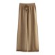 thumbnail image 1 of Gibobby Pantalones para el frío de mujer Pantalones de pierna ancha de punto de cintura alta drapeados de otoño e invierno para mujer(Marrón,Talla única), 1 of 5