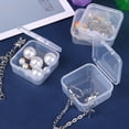 thumbnail image 5 of 6 to 48Pcs Plastic Clear Small Containers Square Bead Storage Box Beads Jewelry Crafts Board Game Pieces Organization Wholesale A-12pcs, 5 of 6