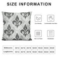 thumbnail image 5 of Nawypu  Fleur De Lis Throw Pillow Cushion Cover, Lily Pattern Classic Retro Royal Vintage European Iris Ornamental Art, Decorative Square Accent Pillow Case,, 5 of 5