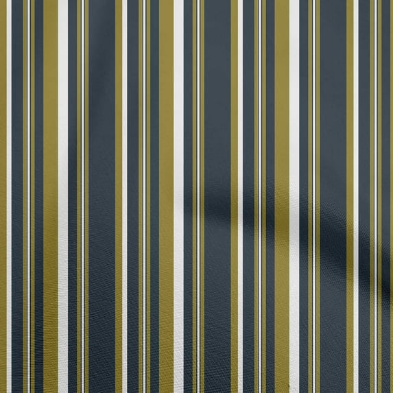 oneOone Cotton Poplin Twill Dark Navy Blue Fabric Stripes Fabric For Sewing Printed Craft Fabric By The Yard 56 Inch Wide-BI
