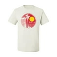 thumbnail image 2 of Wild Bobby, Silhouette Red Moon, Streetwear, Men Graphic Tees, White, X-Large, 2 of 3
