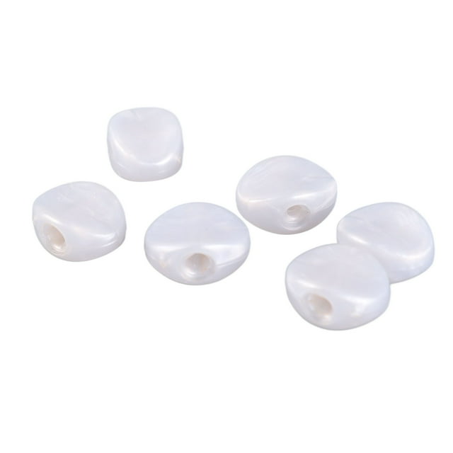 6PCS Electric Guitar Tuning Key Buttons Oval Handle Replacement Plastic String Tuner Machine Heads for Acoustic Folk Electric Guitar