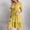 Yellow, variant on Summer Solid Dresses for Women 2026 Short Sleeve v Neck Mini T Shirt Dress - Midi Dress Flowy Pleated Beach Sundress - Summer Trendy Vacation Beach Dress Black L