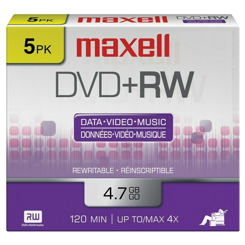 Maxell 634045 Dvd+rw Discs 5 Count,No 634045, Maxell, 3PK