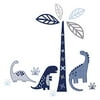 Lambs & Ivy Baby Dino Nursery Blue/Gray Dinosaur and Tree Wall Decals/Stickers