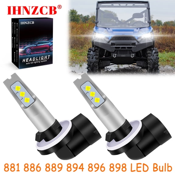 IHNZCB for Polaris Ranger 570 Fullsize 2015-2019 Pn 4010253 Tractor / Lawn Mower LED Headlights Bulb High Low Beam 881 889 White,Y51