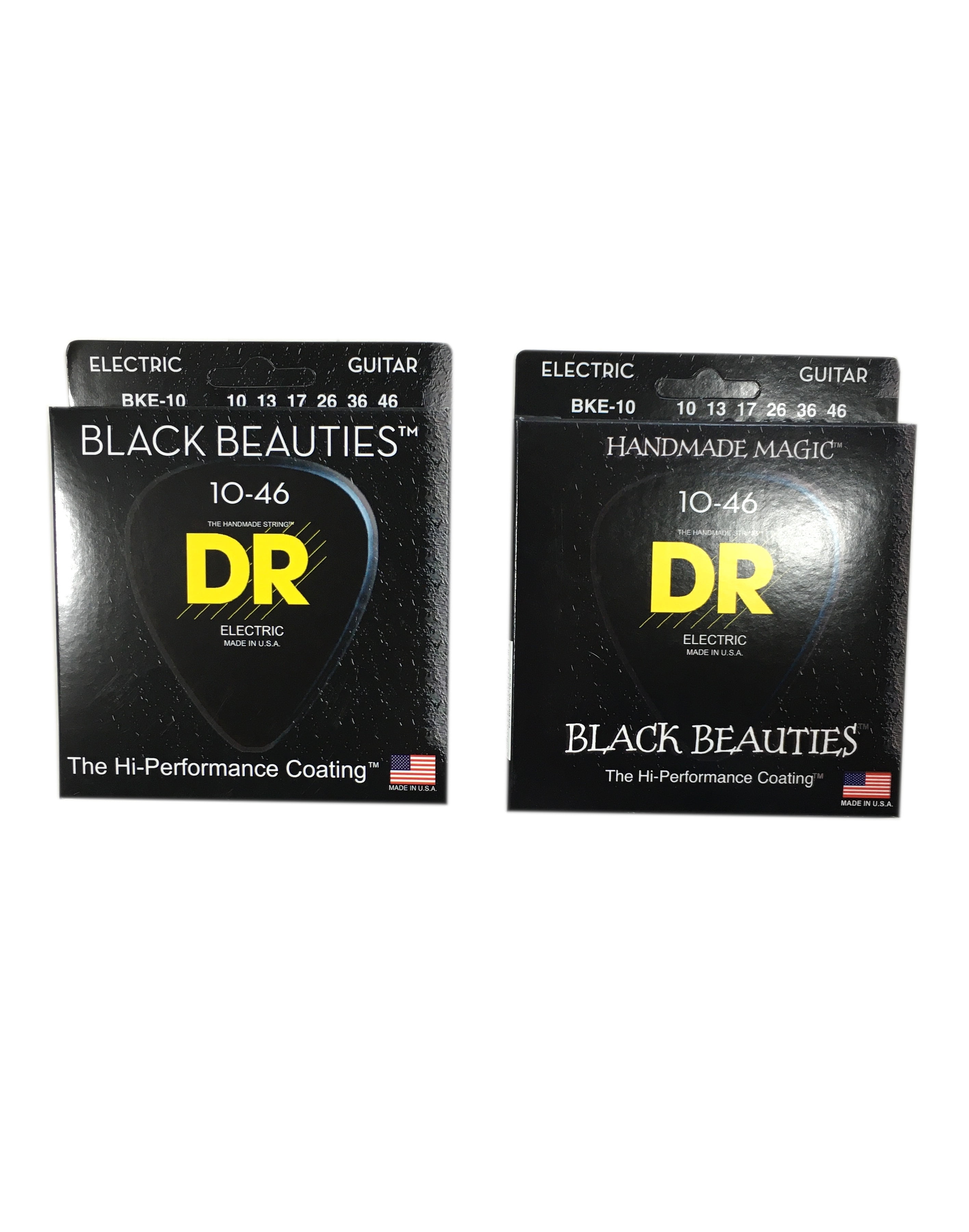 DR Guitar Strings Electric 2-Pack  Black Beauties High Performance Coated 10-46