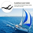 thumbnail image 4 of 2PCS Flagpole Cleat Hook with Mounting Screw Boat Rope Fixing Cleat Hook, 4 of 8