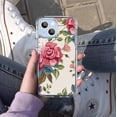 thumbnail image 5 of Flower Pattern Case for iPhone 14,Aesthetic Colourful Floral Pattern Soft TPU Bumper Case Cover, 5 of 5