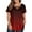 Red, variant on TQWQT Womens Plus Size Tops Summer Loose Fit Going Out Shirt V Neck Criss Cross Short Sleeve Gradient Graphic T-Shirt 4x-5x Casual Tunics Blouses Purple 3XL