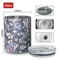 thumbnail image 4 of 12oz Coffee Tumblers Pioneer Flower Floral Print Pattern Stainless Steel Vacuum Insulated Travel Tumbler Coffee Cups Mug with Lid and Straw with Cleaning Brush for Cold & Hot Drinks, 4 of 5