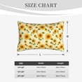 thumbnail image 4 of Daiia European-style Pattern Sunflower Bedding Waterproof Pillow Protector Zippered Queen – Bed Bug Proof Pillow Encasement-20"x30", 4 of 6