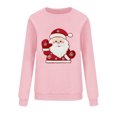 thumbnail image 6 of PNTUTB Women's Christmas Holiday Fashion Xmas Pattern Printed Crew Neck Long Sleeve Hoodless Pullover Sweatshirts, 6 of 6